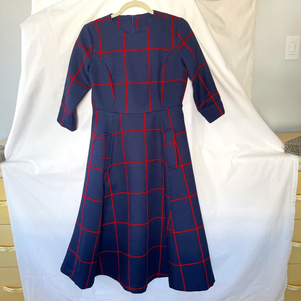 Beautiful blue and red flare dress